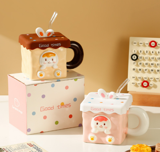 Cute Creative Ceramic Mug – Student Coffee & Water Cup