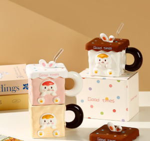 Cute Creative Ceramic Mug – Student Coffee & Water Cup