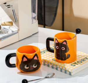 Cute Cat Ceramic Mug – Birthday Gift for Women & Best Friend