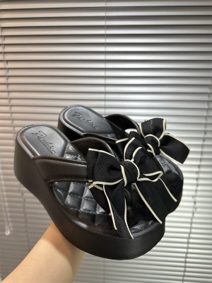 Women’s Cute Bowknot EVA Platform Flip Flops Summer Casual Beach Sandals