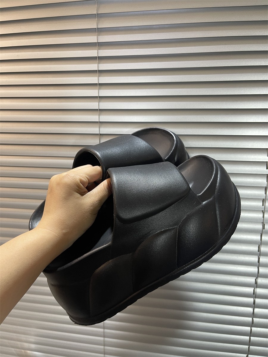 Women’s 9cm Platform Slippers Solid Color Summer Slip-On Sandals