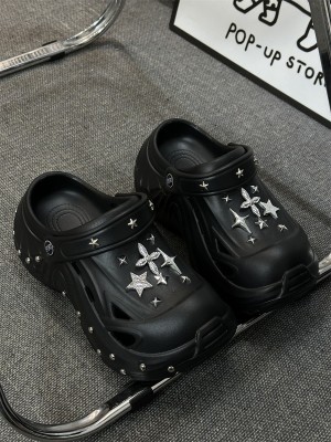 Women’s Punk Platform Clogs 6cm Thick Sole Slip-On Sandals